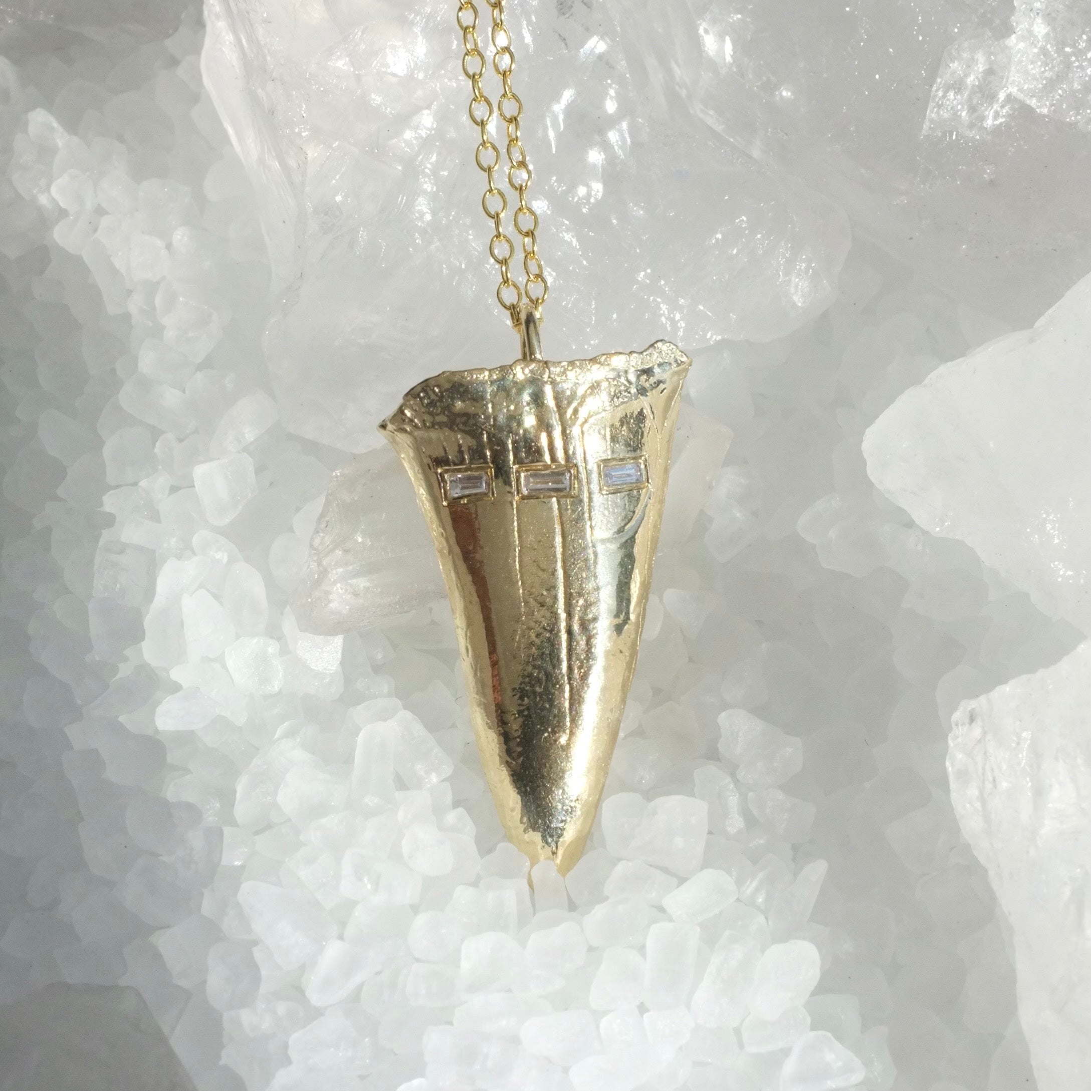 Large Mako Tooth Necklace Pendant Necklace Elisabeth Bell Jewelry