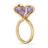 Amethyst Trillion Snake on the Rocks Ring Cocktail Ring Perez Bitan
