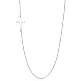 Sterling Silver Sideways Cross Necklace Necklace Roseark Sideways Cross