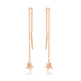 Star Drop Earring Drop Earrings Jaine K Designs Pair Rose Gold