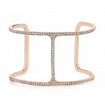 Diamond T-Cuff, Large Cuff Bracelet Karma El-Khalil   