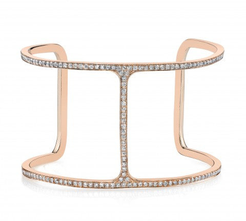 Diamond T-Cuff, Large Cuff Bracelet Karma El-Khalil   