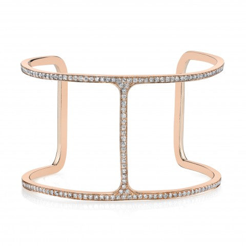Diamond T-Cuff, Large Cuff Bracelet Karma El-Khalil   