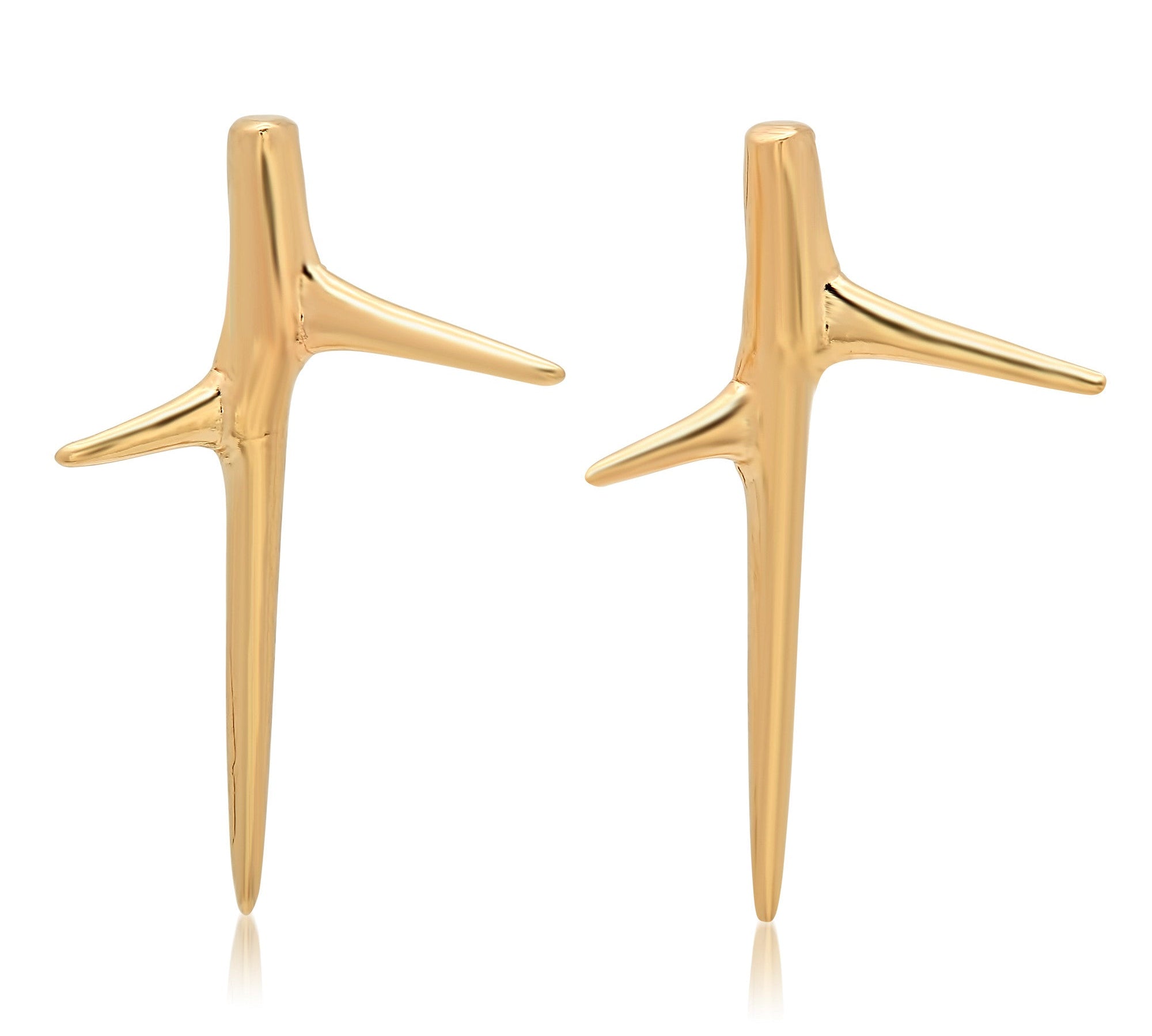 Thorn Studs Stud Earrings Elisabeth Bell Jewelry Yellow Gold Solid 