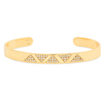 Diamond Triangle Cuff Cuff Bracelet Elisabeth Bell Jewelry Yellow Gold  