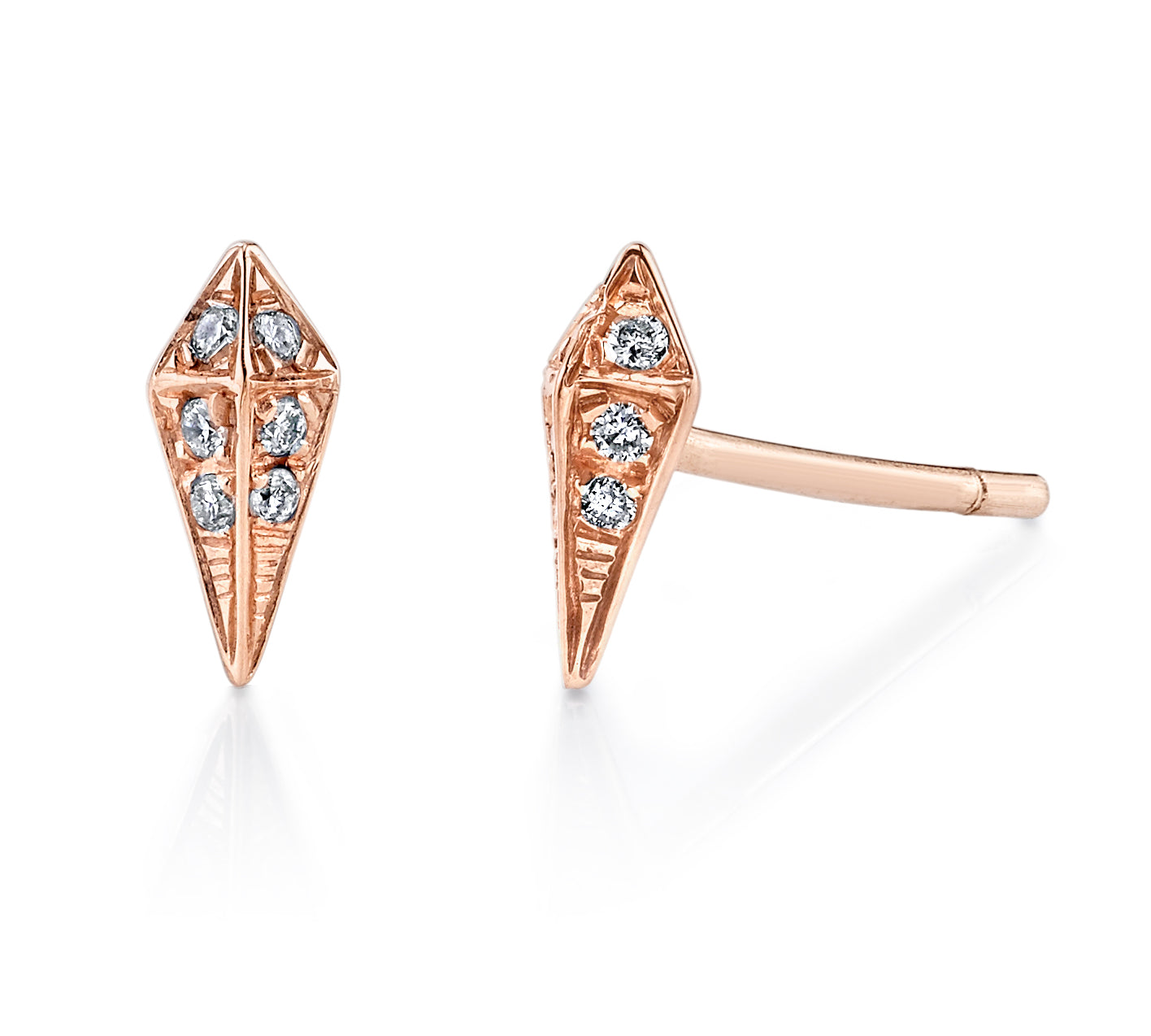 Icicle Studs, Rose Gold Single Karma El-Khalil