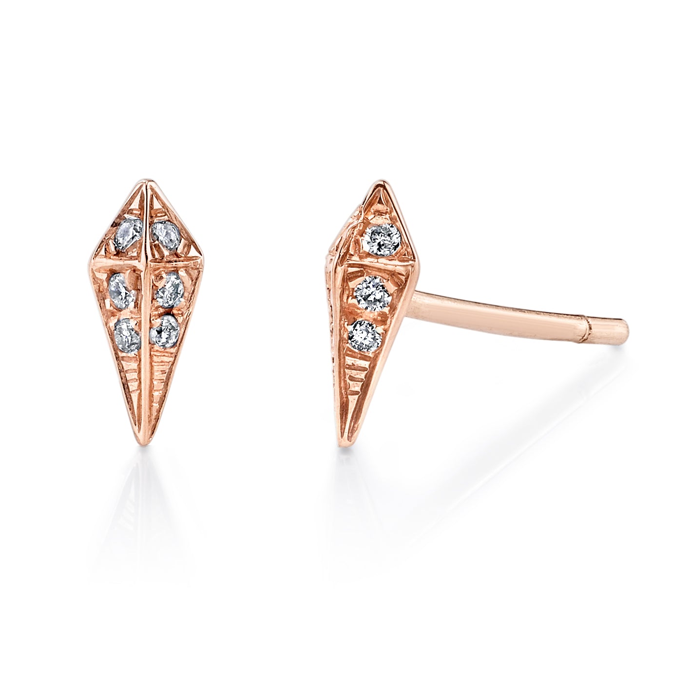 Icicle Studs, Rose Gold Single Karma El-Khalil
